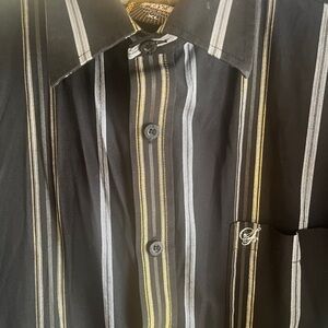 South Pole Black Shirt with White and Gold Accents